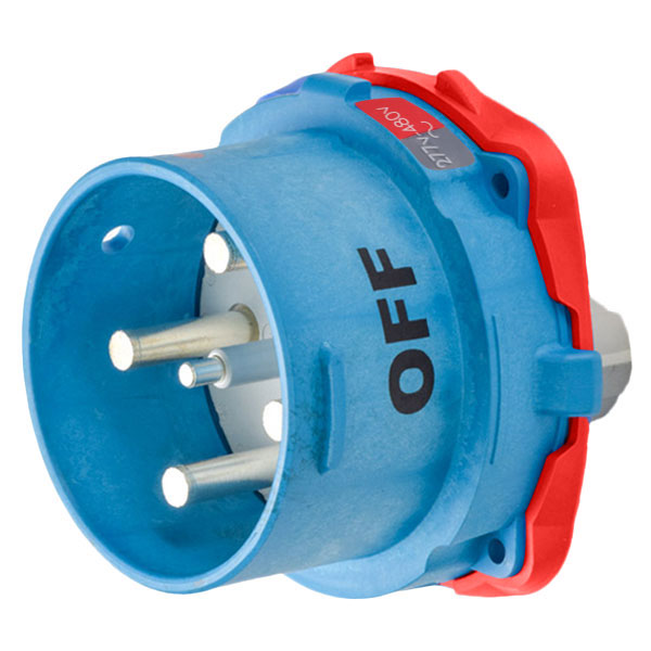 63-98047 - DSN150 INLET POLY BLUE SIZE 5 TYPE 4X IP 69 3P+N+G 150A 277/480 VAC 60 Hz NO AUX